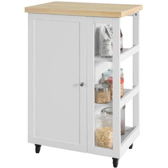 Delana 60 Cm Kitchen Trolley with Locking Wheels
