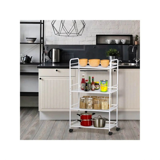 Tandy 59 Cm Iron Kitchen Trolley with Locking Wheels