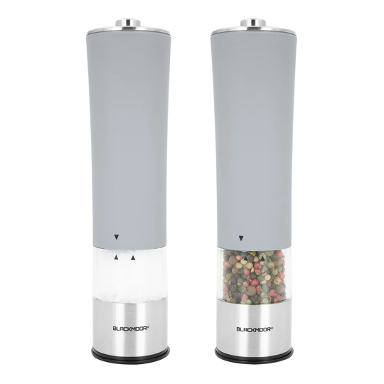 Electric Salt And Pepper Mill Set - Grey