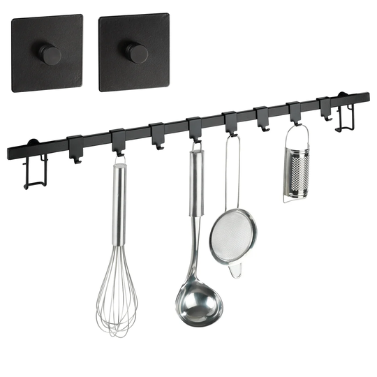 WENKO Turbo-Loc® Hook Rail Gala With 8 Hooks, Wall Rail, 60 Cm