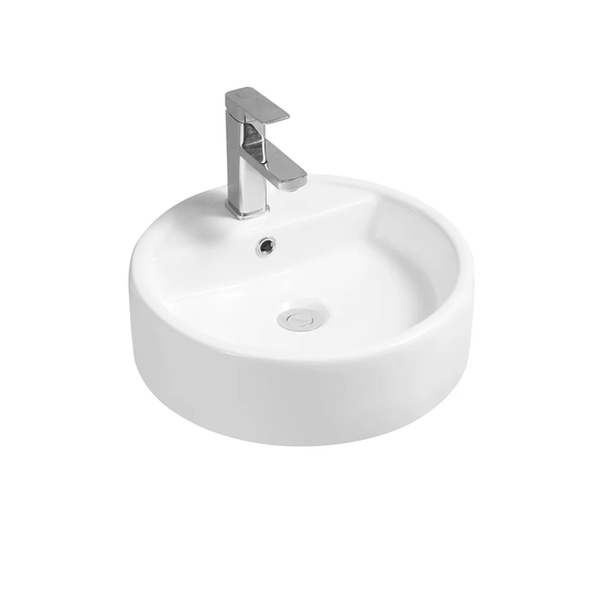 Thick-Edge Ceramic All-In-One Countertop Basin
