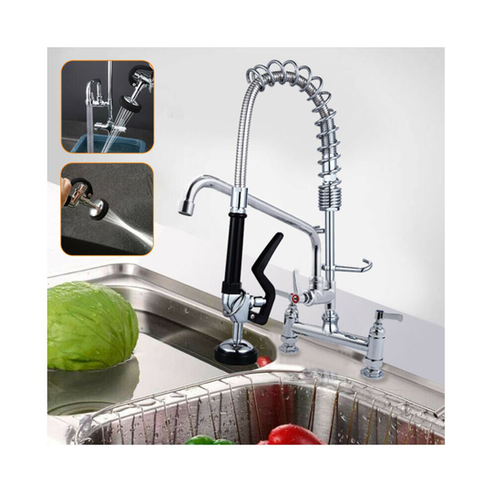 Faucet Tap Commercial Pre-Rinse Faucet Spray with 7" Add-On Faucet