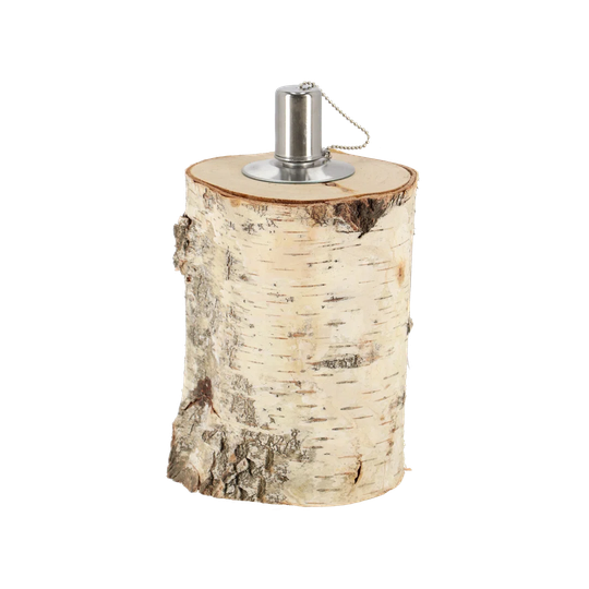 Oil Lamp Birch Tabletop Torch