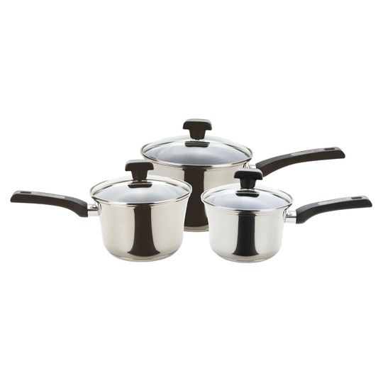 Prestige 3 Piece Stainless Steel Non Stick Cookware Set
