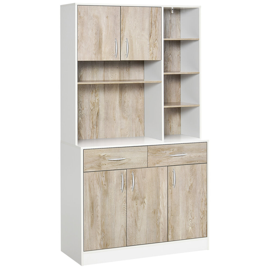 HOMCOM Kitchen Buffet w/ Hutch Multi Storage Cupboard Cabinet Server