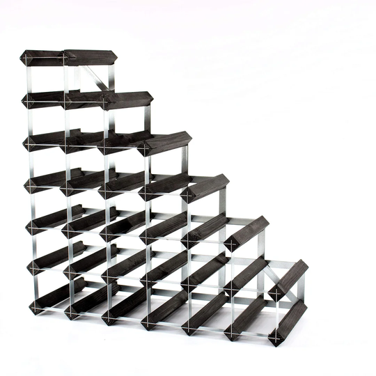 Valle 27 Bottle Floor Wine Bottle Rack in Dark Oak