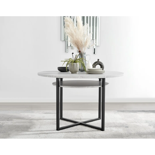 110 Cm Concrete Sled Dining Table