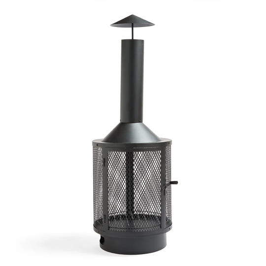 130Cm H x 51Cm Steel Wood Burning Outdoor Fireplace