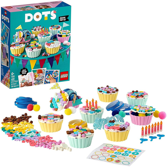 LEGO 41926 DOTS Creative Party Kit with Cupcakes, Birthday Gift Set DIY Games Projects, Arts and Crafts for Kids