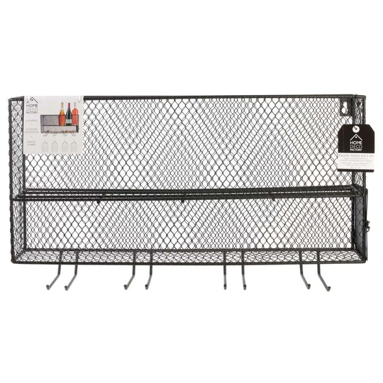 Mini Hanging Wine Bar In Openwork Metal