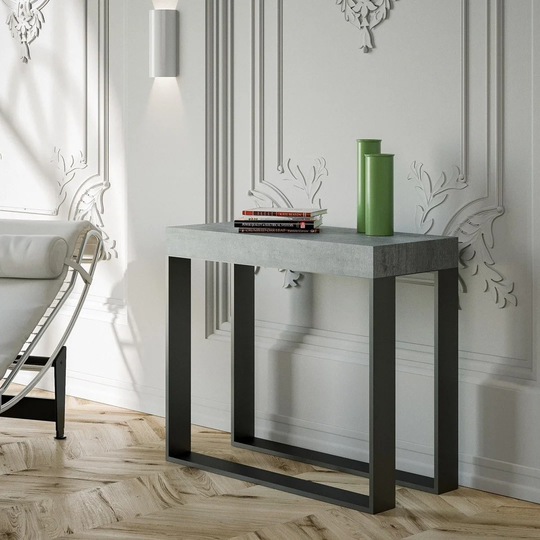 Counter Height Extendable Drop Leaf Iron Dining Table