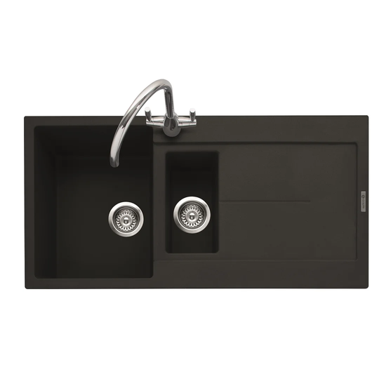 Canis 100cm x 50cm Double Bowl Inset Kitchen Sink