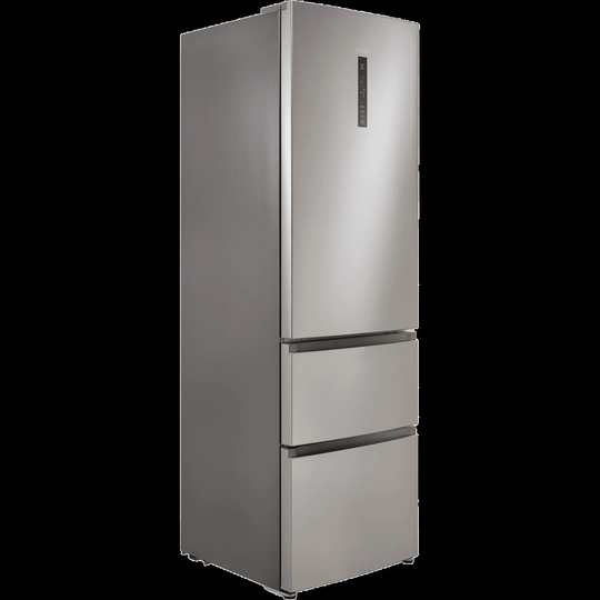 Haier HTR3619FNMP 60/40 Frost Free Fridge Freezer - Platinum Inox