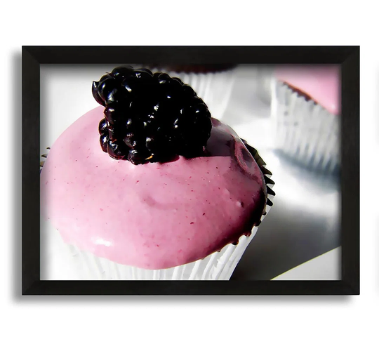 Blackberry Cupcake Framed Print