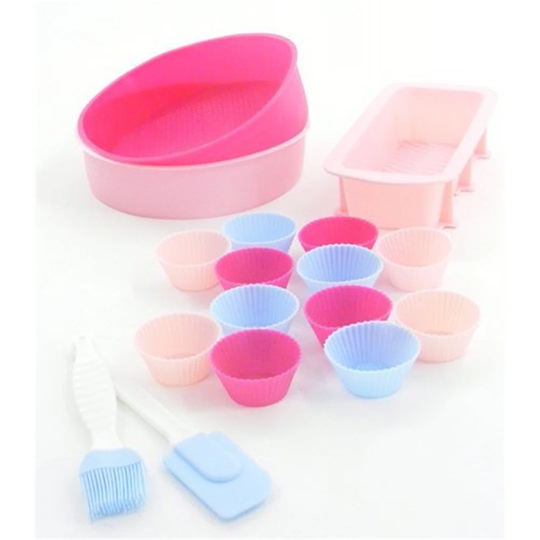 Ochoa 17-Piece Non-Stick Plastic Bakeware Set
