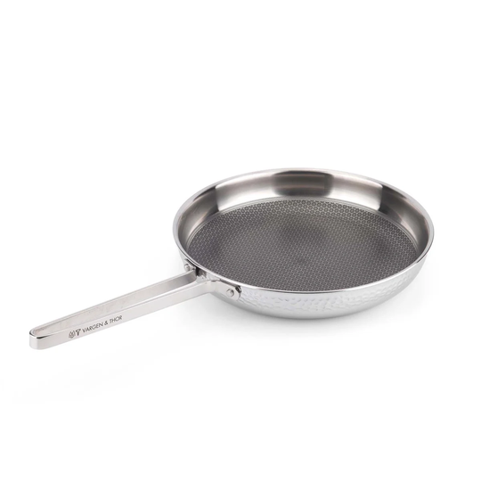 Vargen & Thor Kroma hammered chrome plated frying pan Ø28 cm