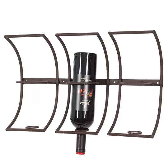 Rudy 3 Bottle Wall Mounted Wine Rack