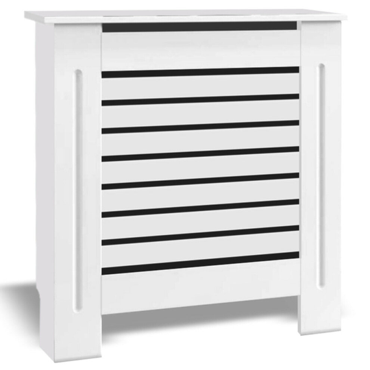(Small) Radiator Cover white traditional MDF Wood Grill shelf cabinet Modern Furniture