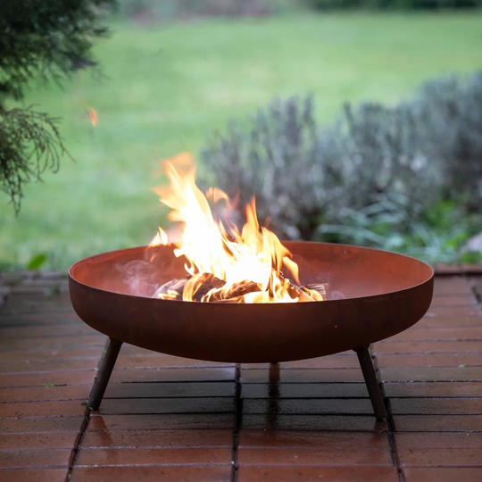 Capri feuerschale 40cm,Feuerstelle für Garten Terrasse Heizung,feuerkorb mit funkenschutz