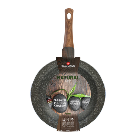 Blaumann 28cm Frying Pan Aluminium Non Stick Coating Soft Touch
