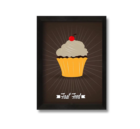 Cupcake 4 - Picture Frame Painting on Canvas