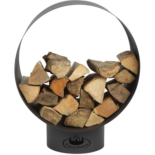 Cylindrical 72Cm W Metal Log Rack