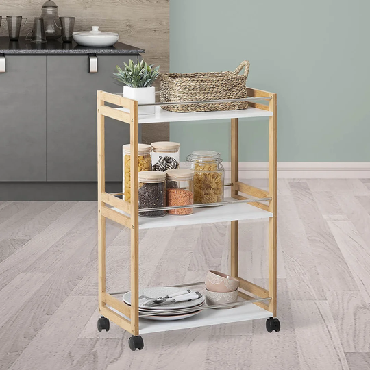 Wilfred Kitchen Trolley with Manufactured Wood Top