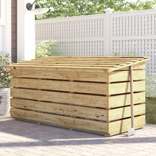 2 Ft. W x 6 Ft. D Wooden Log Chest