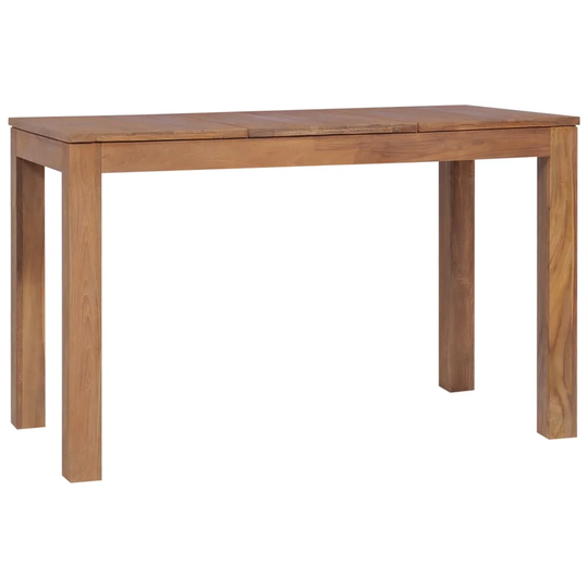 Diggins Fixed Teak Solid Wood Four Leg Dining Table