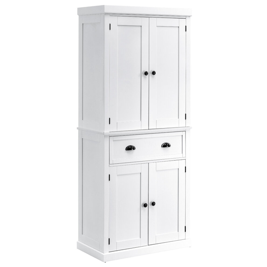 HOMCOM Freestanding Kitchen Pantry Cupboard Storage Cabinet 1.8m