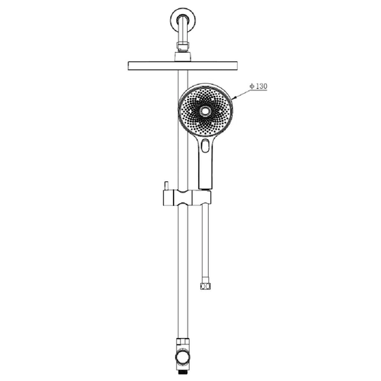 Schütte Overhead Shower Set Samoa Rain Anthracitecite-Chrome