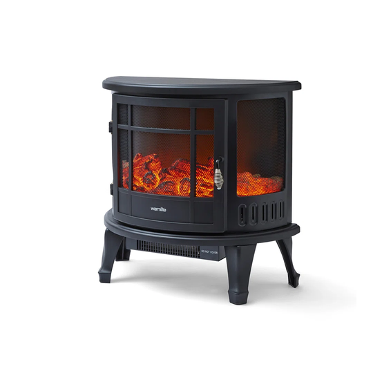 Curved Log Effect Stove Fire