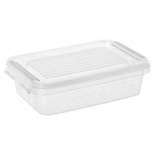 Storage Box With White Clips 1800Ml