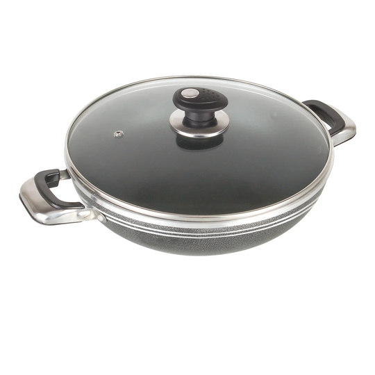 SQ Professional Una Non-stick Aluminum Wok with Two Handles