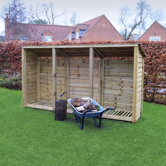 11 Ft. x 3 Ft. Wood Log Store