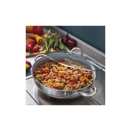 Cooks Professional Saute Pan with Glass Lid