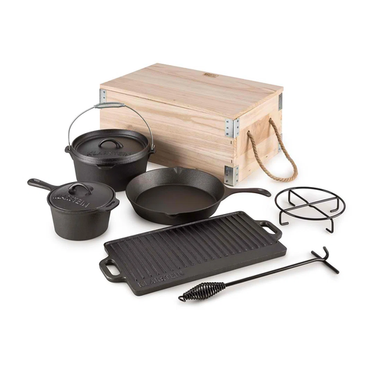 Klarstein 7 Pieces Cast Iron Cookware Set