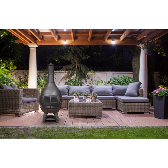 Odesa 141Cm H x 56Cm W Steel Wood Burning Outdoor Fire Pit