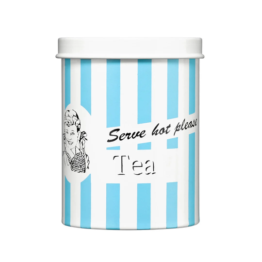 "Serve Hot Please" Tea Storage Jar