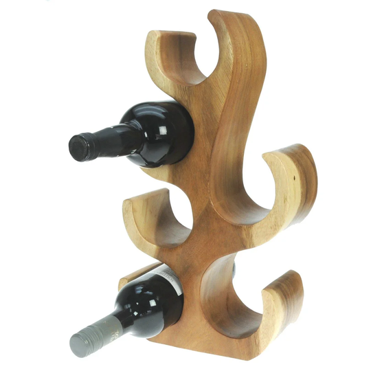 Velez 6 Bottle Tabletop/Countertop Wine Bottle Rack in Brown