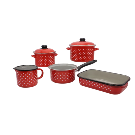 Karl Kruger 5 Piece Enamelware Cookware Set