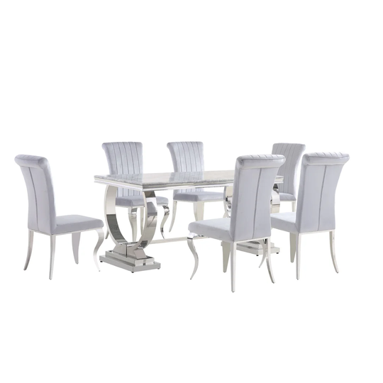Marble Pedestal Dining Table