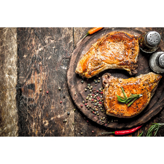 Grilled Pork by Sarapulsar38 - Wrapped Canvas Photograph