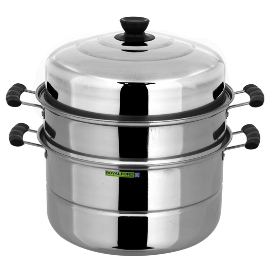 Induction-Safe Stainless Steel 9 L Steamer Pot with Lid
