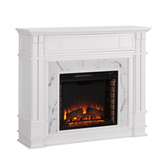 Contreras Birch Veneer Electric Fireplace