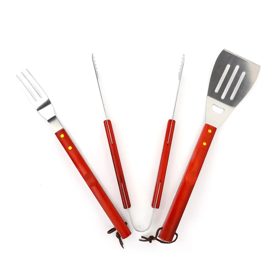 Stainless Steel 3-Piece BBQ Grill Tools Set