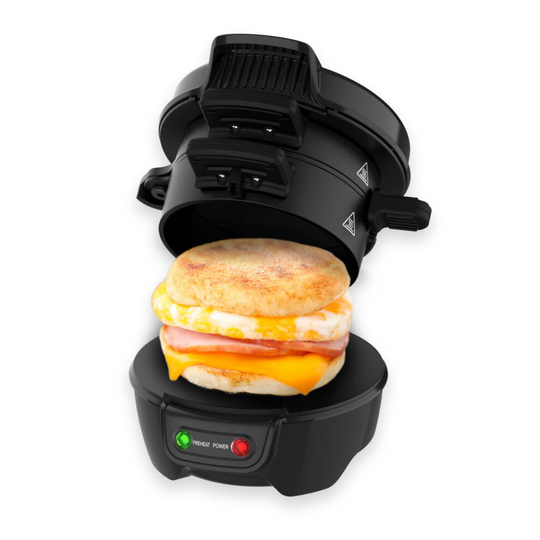 High Street TV 01655 Breakfast Sandwich Maker, Black