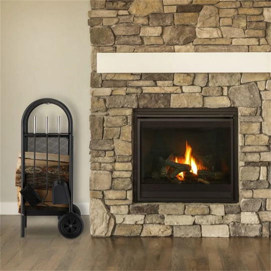Bourbeau 4 Piece Steel Fireplace Tool Set