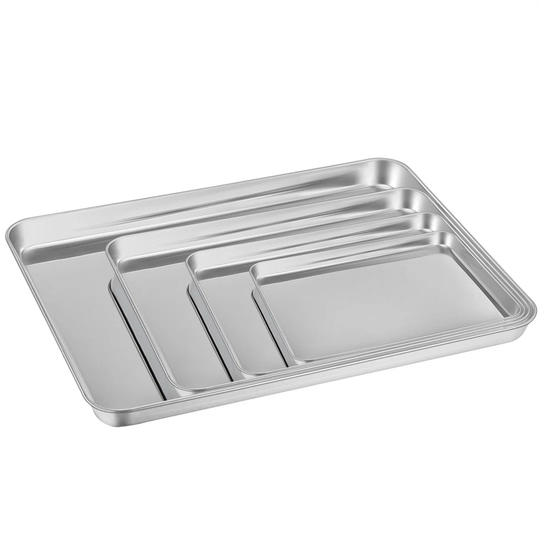 Jagger Haware Stainless Steel Rimmed Pan Baking Set
