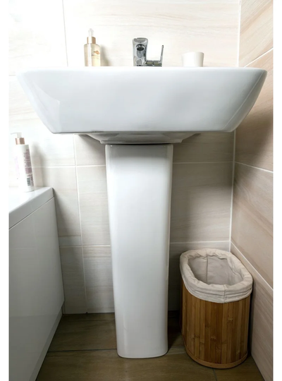 Railway Ceramic Rectangular 1200 mm Full Pedestal Basin